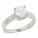 Fancy Solitaire Engagement Ring with Tulip Head (CZ ct