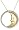 10k Yellow Gold Diamond Moon and Circle Pendant (1/10 cttw, I-J Color, I3 Clarity)