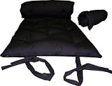 Brand New Queen Size Black Traditional Japanese Floor Futon Mattresses, Foldable Cushion Mats, Yoga, Meditaion 60" Wide X 80" Long