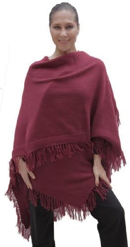 Knitted Soft Alpaca Wool Ruana Cape Wrap One Size Colors Available