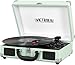 Victrola Record Player Vintage 3-Speed Bluetooth Suitcase Turntable with Speakers, Hint of Mint