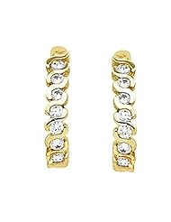 Pair of 14K Yellow Gold Diamond Earrings - 0.42 Ct. -- LIFETIME WARRANTY