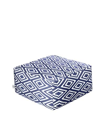 Glam Home Pouf Zenda Blu/Bianco