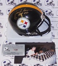 Jack Ham Autographed Pittsburgh Steelers Mini Football Helmet with Inscription