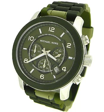 Michael Kors Watches Michael Kors Mens Sport Camo Strap Green Dial Watch (Green)