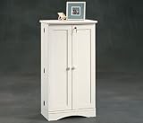 Antiqued Cream Media Storage Cabinet Harbor View Antique Cream Collection by Sauder Office Furniture