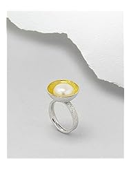 Fresh Water Pearls Ring In 92.5 Sterling Silver