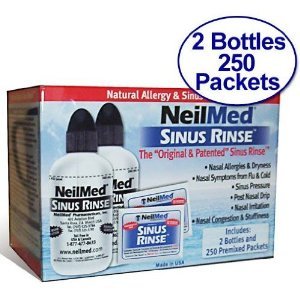 NeilMed Sinus Rinse - 2 Bottles - 250 Premixed Packets