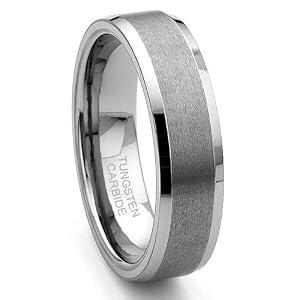 Tungsten Carbide Satin Mens Wed