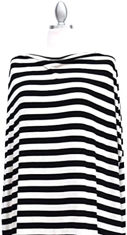 AmBaby Multi-Purpose Nursing Cover - Free Baby Teether Included (Black and White)