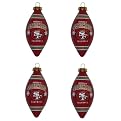 San Francisco 49ers 4-Pk Ornament Set
