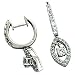 Jewelry : 14k White Hinged 0.97 Ct Diamond Earrings