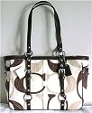 Coach Purse Handbag Gallon Tote Chocolate Multi 13810