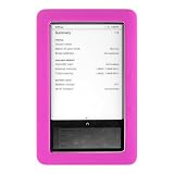Premium Hot Pink Soft Gel Silicone Skin for the Nook, Barnes and Nobles Electronic eBook Reader Case Cover