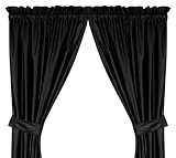 Best Quality Pittsburgh Steelers Drapes with Tiebacks Black By Pem America