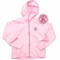 Boston Red Sox MLB Girls "Lucky" Full Zip Hooded Jacket (Pink)