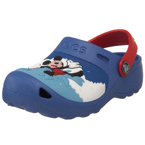 Apparel — crocs Toddler/Little Kid Mickey Makin Waves Clog,Sea Blue/Red,6/7 M US Toddler