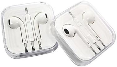 2 X New White Color Stereo Bass Headphone Mic Volume Control Remote Earphone EarPods Headset For iPhone 4S 5 iPad 2 3 4(2 Pcs)
