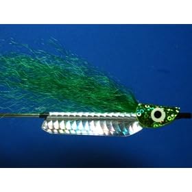 NEW FLIES Holographic & Glow in Dark Big Game Floating Head Tube & Trolling Turbulator Fly #78
