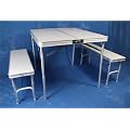 'OutBound' Folding Camping Table and Two Folding Benches