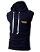 H2H Mens Fashion Slim Fit Lightweight Sleeveless Hoodies