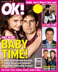 OK Weekly Magazine Tom Cruise & Katie Holmes April 17, 2006 Issue (Sarah Shahi, Tori Spelling, Debra Messing)