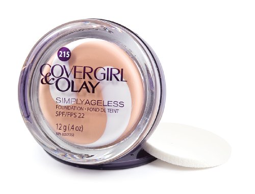 CoverGirl & Olay Simply Ageless Foundation, Natural Ivory 215, 0.40-Ounce Package