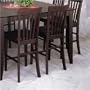 Lifestyle California 84619RTA Mendocino Counter Height Slat Back Side Chair with Hardwood Seat (Set of 2)