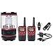Midland - EX500VP, E+Ready Emergency Kit - EX37VP E+Ready Two-Way Radio Kit with 9 LED Flashlight in a Softshell Carrying Case & ML500 Lumen LED Lantern (Black/Red)