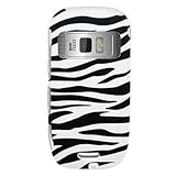 Hard Snap-on Shield RUBBERIZED With BLACK WHITE ZEBRA DesignFaceplate Cover ....