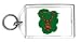 Keychain with primate, baboon, monkey, swinging, hanging, animal