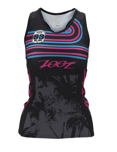 Zoot Sports Women's Performance Tri Team Racerback,Splash/Beet, Large