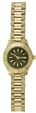 Geneve 14kt Gold Mini Presidential Ladies Swiss Watch Black Dial Quartz 14k W05061B