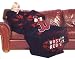 Boston Red Sox Comfy Throw Blanket With Sleeves - Smoke Design