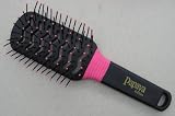 Papaya ProVita Flat Vent Hair Brush with Pink ball-tip Nylon Bristles - 9 inches x 3 inches - used to allow air to flow through like when using a blow dryer