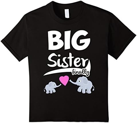 Kids Big Sister Shirt with Little sister - Kids T-shirt for girls 12 Black