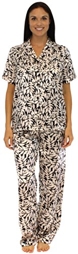 Pajama Heaven Women's Satin Shortsleeve Lounger Pajama