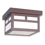 Royce Lighting RFM152WP Outdoor Flush Mount Ceiling Fixture Weathered Patina