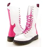 DR DOC MARTENS Rocker Boots Ankle Band Hero Shoes White Ladies by Dr. Martens