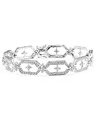 14k White Gold Diamond Bracelet 7" (3.10Cttw, VS Clarity, F Color)