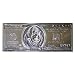 CHROME ONE HUNDRED 100 DOLLAR BILL PLATE BELT BUCKLE