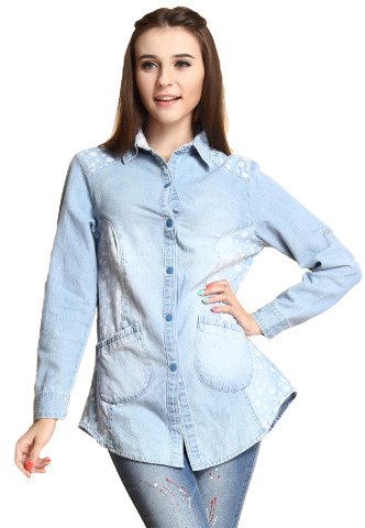 MCPU412-0032 ( レディース　デニム シャツ ） デニムシャツ レディスシャツ ネルシャツ カッターシャツ シャツ チェック ドット柄 フリース生地 厚手シャツ 長袖シャツ 男女兼用 ユニセックス アメカジ ユルカジ お兄系 渋谷 クリスマス カジュアル