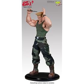  18 inch Guile Mixed Media Statue