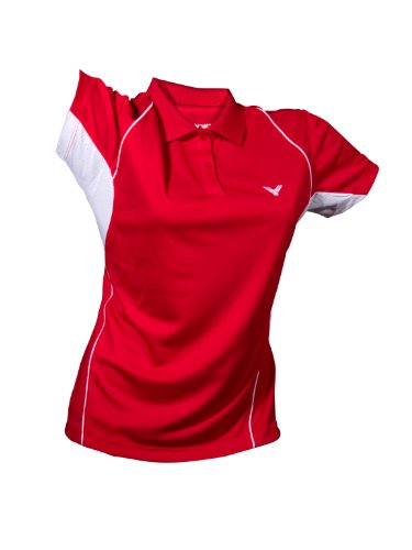 VICTOR Damen Polohemd red 6030, rot/wei&szlig;, XL Preisvergleich