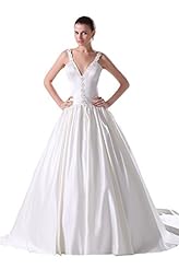 V-neck Satin Corset   Waistline   Ball Gown  Dress