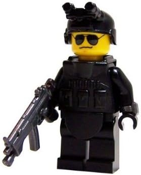 SWAT Team Helmet (Navy Blue) - LEGO Compatible Minifigure Piece