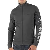Bench Mens Plural Zip Thru Sweat Top Charcoal