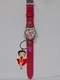 Elegant Betty Boop Heart Shape Watch & Keychain