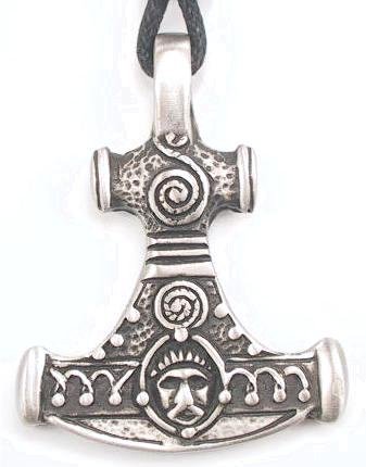 NEW Mythic Design THOR'S HAMMER Pewter PENDANT Necklace