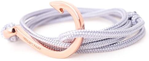 VIRGINSTONE Rose Gold Plated Round Hook Bracelets on Colorful Nylon Ropes (Ti)